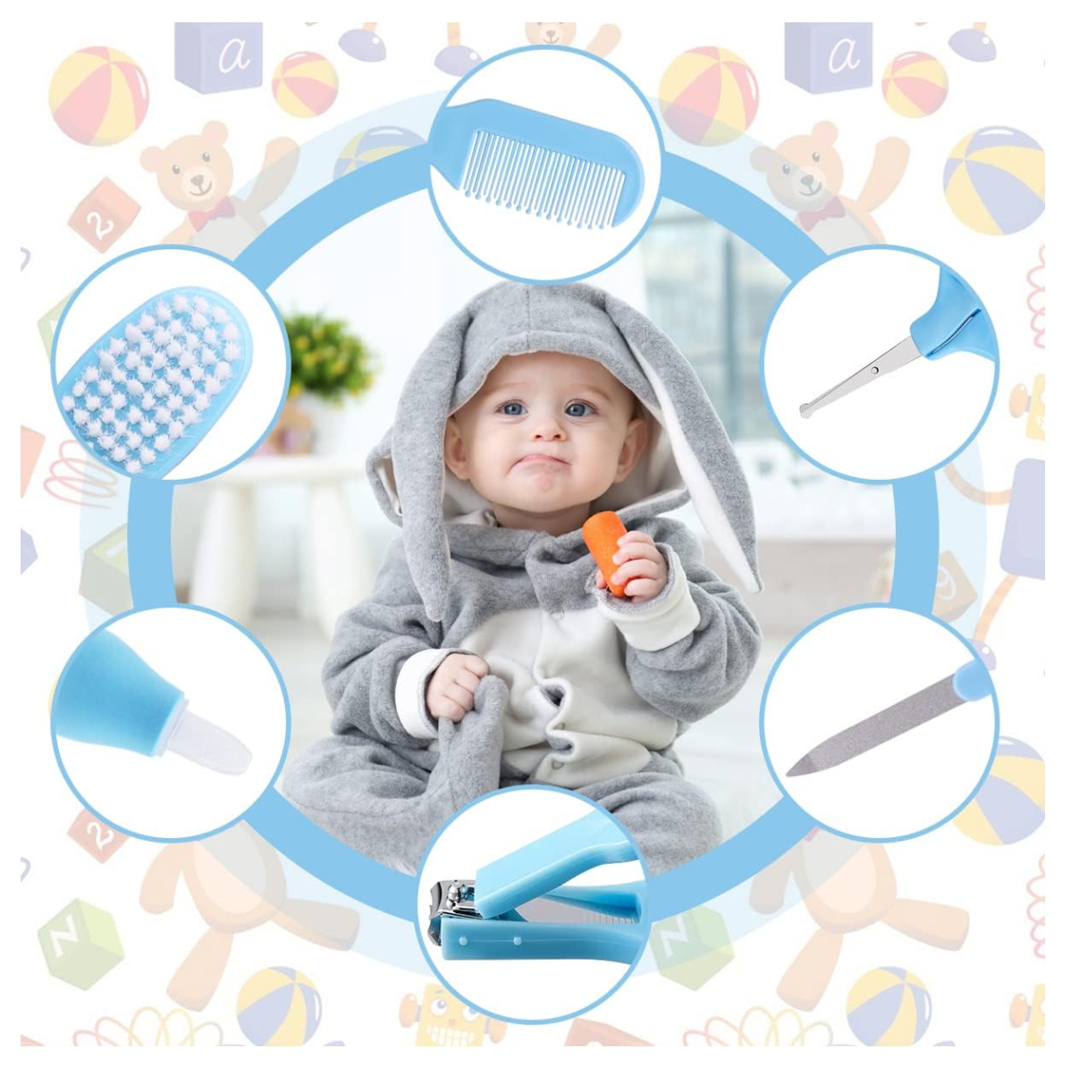 Kit De Cuidado Y Aseo Para Bebe Estuche
